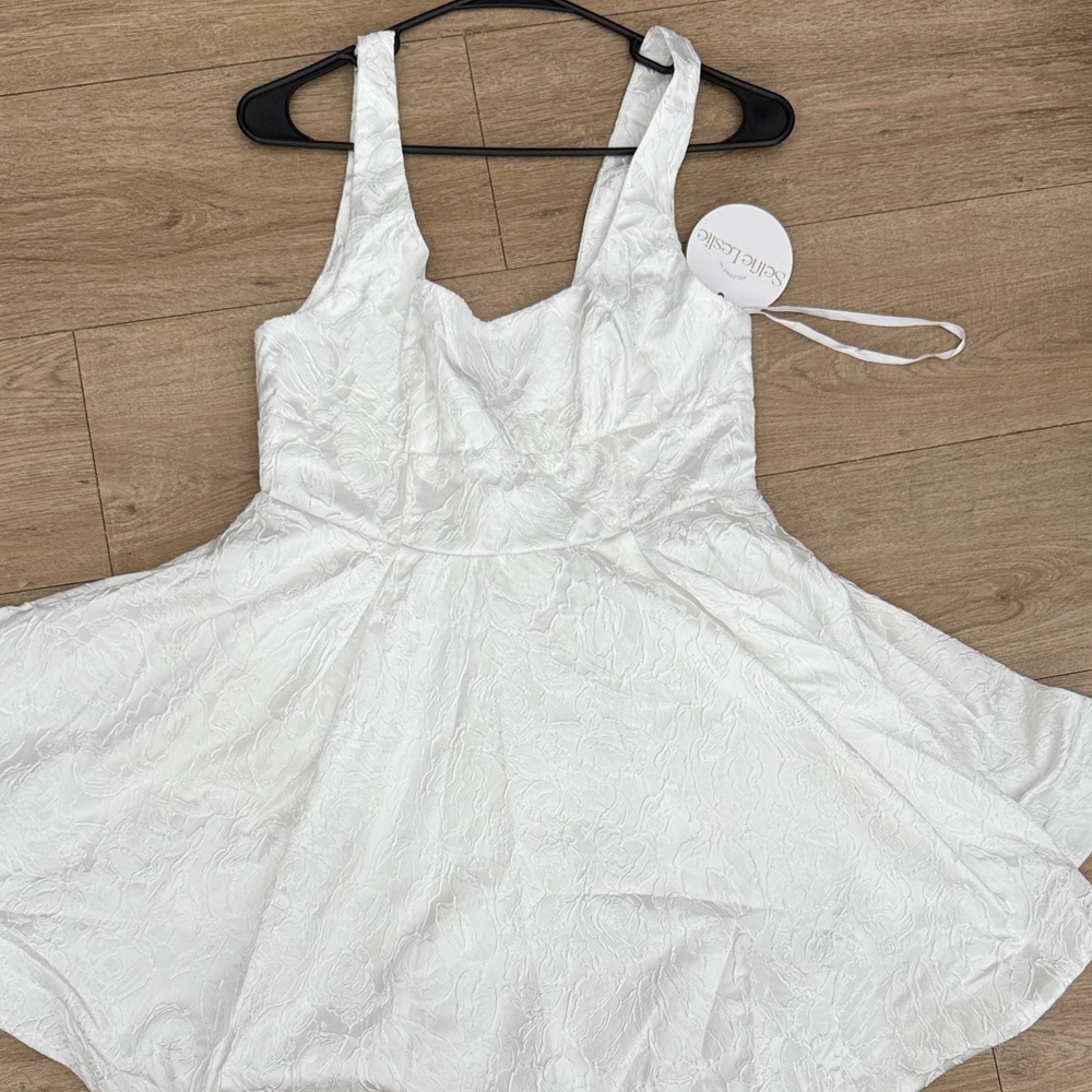 Selfie Leslie Ivory Textured Wedding Dress